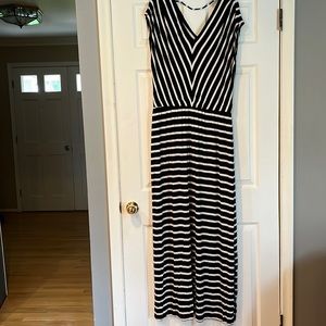 Black and white maxi dress